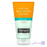 ژل شستشوی نیتروژنا اصل ضد جوش و لک ناشی از استرس حاوی اسکراب روزانه ا Neutrogena Visibly Clear Spot Stress Control Daily Scrub | 150ml