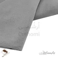 پارچه 24 کانت گونی بافت نیدل پانچ و گلدوزی ابعاد 100x150cm رنگ طوسی