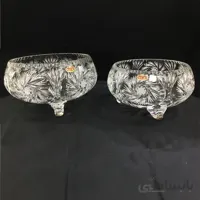 کاسه ۳ پایه خورشیدی کریستال چک بوهمیا