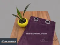 پرده آماده مخمل گارنت بنفش