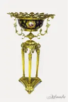 میوه خوری کنار سالنی 3 پایه براق بزرگ ا big tripod fruit dish
