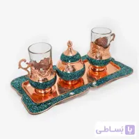 سرویس چایخوری فیروزه کوبی دو نفره ا قیمت به شرط خرید تیمی