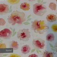 پرده حمام 140*190 رزین تاژ طرح نانسی Nancy