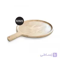 R2925 تخته سرو چوبی دایره پیتزا بزرگ گود (یک رو)