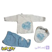 ست ۵ تکه لباس نوزاد پانولینو مدل پرنسسی آبی