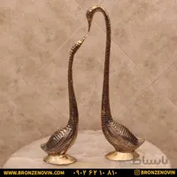 مجسمه برنزی قو جفتی سایز بزرگ
