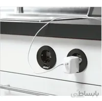 پریز توکار استوانه ای با شارژر USB سفید و مشکی کد 10034 ملونی