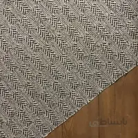 پارچه بافت شانل لمه دار ترک رنگ طوسی کد 1348