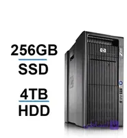 8 CORE COMPUTER با 16 Hyperthreads -HP Z800 ایستگاه کاری - 2 X Intel QUAD CORE Xeon تا 3.33GHz - جدید 256 GB SSD 4TB HDD - 24GB DDR3 - 4 مانیتور قابلیت - USB 3.0 (تجدید)
