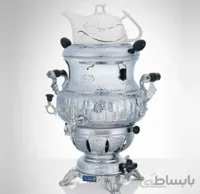 سماور گازی نوبل مدل لاله قلمکاری پرسی با قوری چینی