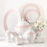 سرویس چینی زرین 12 نفره کامل آرتمیس صورتی (103 پارچه) ا Zarin Iran Neo-Classic Artemis-pink 103 Pieces FDC Dinnerware Set