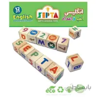 مکعب حروف و اعداد انگلیسی چوبی