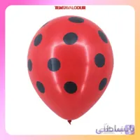 بادکنک قرمز خال مشکی