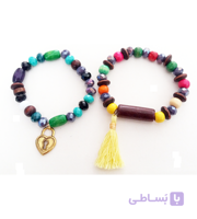 دستبند چوبی کشی 2 تایی لبینا کد sn1146