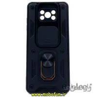 قاب گوشی Poco X3 - Poco X3 Pro پوکو شیائومی طرح ضد ضربه بتمن فول ژله ای هولدر دار محافظ لنز دار کشویی پنجره ای مشکی کد 98