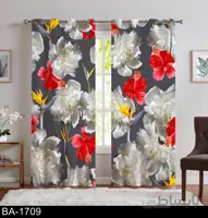 پرده پانچ گل گلی BA-1709