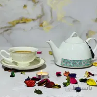 قوری شکس مدل هرمی ورساچه رنگ سبز