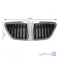جلو پنجره تیبا2 طرح بی ام و (استیل سفید)