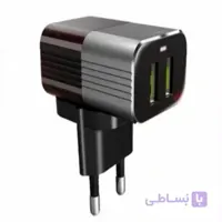 شارژر دیواری دو پورت الدنیو LDNIO Adaptive Travel Charger A2206