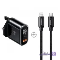 شارژر مسافرتی و کابل شارژ مک دودو Mcdodo CH-7231 PD+Quick Charge Travel Charger Set 18W