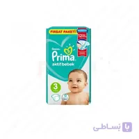 پوشک پریما سایز۳ بسته ۶۲ عددی