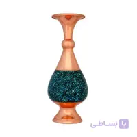 گلدان فیروزه کوبی ارتفاع 20 سانتی متر