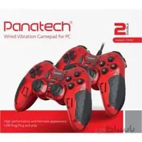 دسته بازی دوبل شوکدار حرفه ای Panatech مدل G501 قرمز