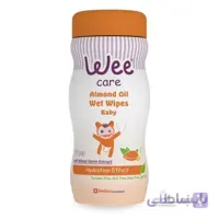 دستمال مرطوب استوانه ای وی wee حاوی روغن بادام