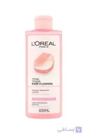 تونر پاک کننده LOREAL مدل Rare Flowers حجم 400 میلی لیتر
