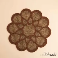 رومیزی منجوق دوزی مدل ده پر قهوه ای