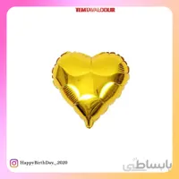 بادکنک فویلی قلب طلایی