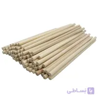 میله چوب گرد بدون شیار صنوبر اعلا قطر 8 میلی‌متر با طول 20 سانتی‌متر بسته 15 عددی