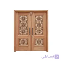 درب چوبی ورودی اماکن مذهبی ،مسجد،حرم صنایع چوب ساج مدل C10