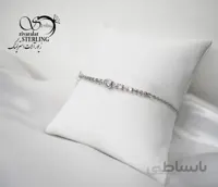 دستبند نقره زنانه تک نگین
