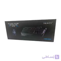 کيبورد و ماوس گيم سيم دار وریتی مدل KB6121GCW