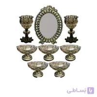 مجموعه ظروف هفت سین 9 پارچه مدل ترنج کد 100