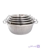مجموعه 5 عددی آبکش استیل دسته دار