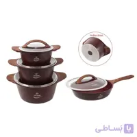 سرویس قابلمه گرانیتی لایف اسمایل مدل LIFEP5 شامل 8 پارچه ا LIFE SMILE LIFEP5-10 CookWare Set