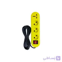 چند راهی برق نوکیتا NOKITA با یک ورودی 3 شاخه زرد