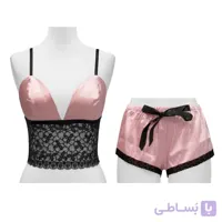 ست نیم تنه و شورتک ساتن فانتزی اما 2830