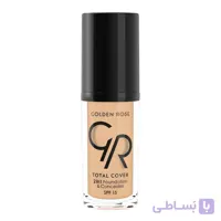 کرم پودر و کانسیلر توتال کاور گلدن رز شماره 03 ا Golden Rose Totl Cover 2in1 Foundation & Concealer No. 03