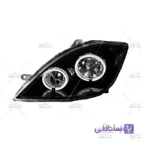 چراغ جلو اسپرت تیبا طرح سه بعدی سفید