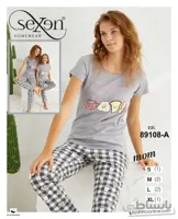 ست تیشرت و شلوار راحتی زنانه 89108 ترک | سکسن | Sexen