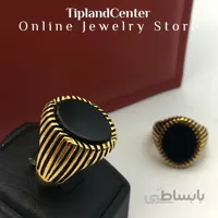 انگشتر نگین مشکی مردانه