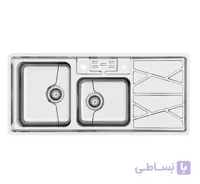 سینک ظرفشویی توکار استینلس استیل کن 8041-P45 ا sink
