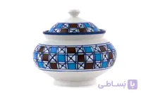 سوپ خوری یکنفره چینی میبد مروارید طرح شطرنجی