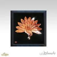 تابلو طاووس معرق مسی D004