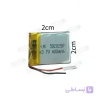 باتری هدفون بلوتوث لیتیومی تک سل 3.7V 400mAh دارای برد محافظ باطری کیفیت بالا 502025P 3.7V 400mah high quality battery
