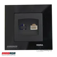پریز شبکه مدل ویرا کریستال مشکی