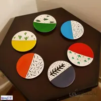 ست ظروف هفت‌سین سفالی رنگارنگی